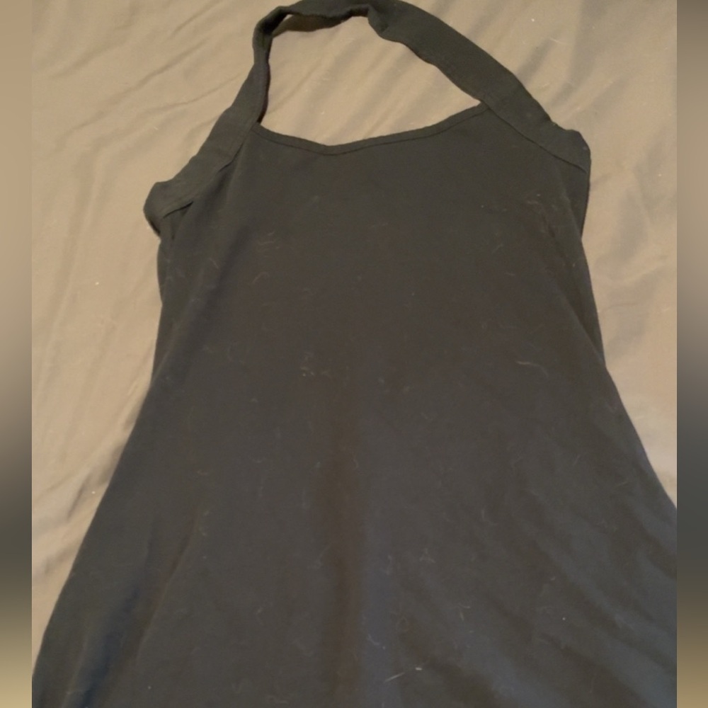 Casual halter Black Dress
